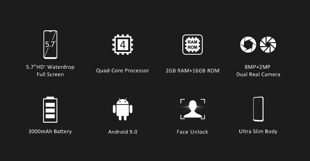 Мобильный телефон LEAGOO M12 5," HD+ экран капли воды 2 Гб ОЗУ 16 Гб ПЗУ MT6739V 3000 мАч 8MP камера Android смартфон