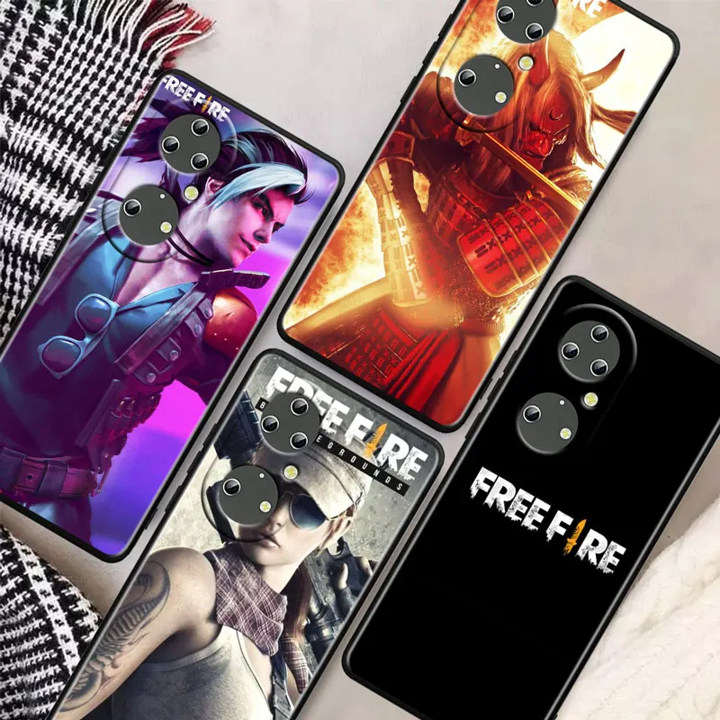 

Hot Free Fire Game Soft Silicone Shockproof Black Phone Cover For Huawei P30 Pro P40 Lite P20 P50 5G P10 Plus Case
