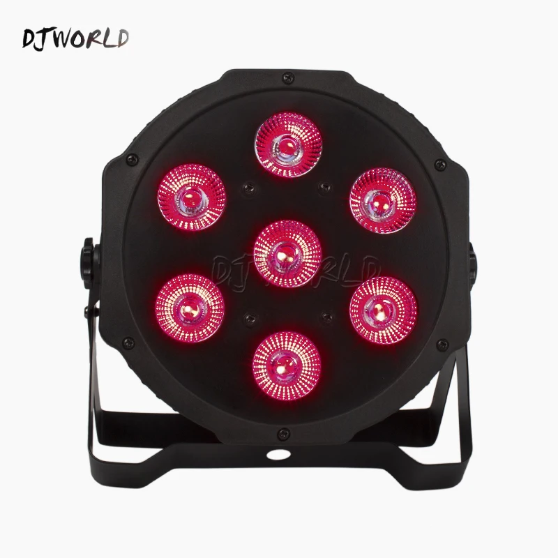 

DJWORLD 2021 LED Flat Par 7x12W RGBW DMX Stage Lights Business Lights High Power Light with Professional for Party KTV Disco DJ