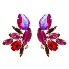 Женские серьги-гвоздики с кристаллами, 5 цветов