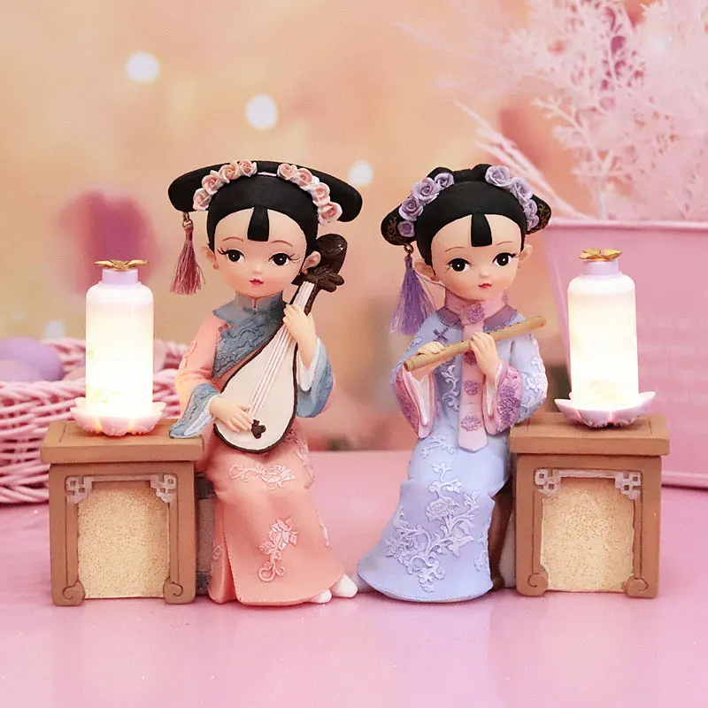 Китайская традиционная маленькая Статуэтка королевской принцессы для домашнего