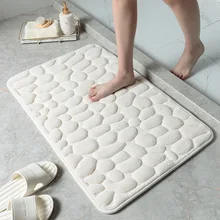 Thicken Rebound Bathroom Bath Mat Memory Foam Toilet Rugs Anti-skid Bathtub Side Wash Basin Floor Carpets Embossing Stones Print Thicken Rebound Bathroom Bath Mat Memory Foam Toilet Rugs Anti-skid Bathtub Side Wash Basin Floor Carpets Embossing Stones Print