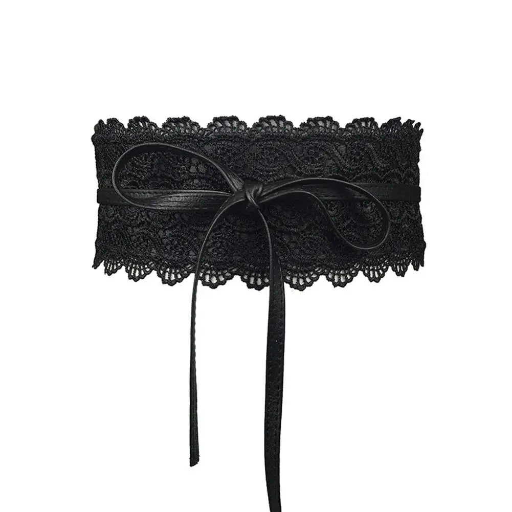 Модное женское платье бант из искусственной кожи кружевной широкий декоративный