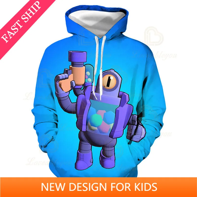 

Spike Wanted 6 To 19 Years Kids MAX Sweatshirt Spike Game PRIMO 3D Hoodie Boys Girls Brawings Cartoon Tops Teen Clothes