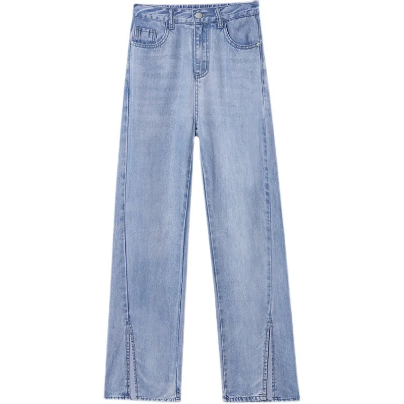 

2021 New Jeans Women's Split Wide Leg Pants, High Waist, Loose and Thin, Mopping Pants Jeans for Women High Waisted Jeans