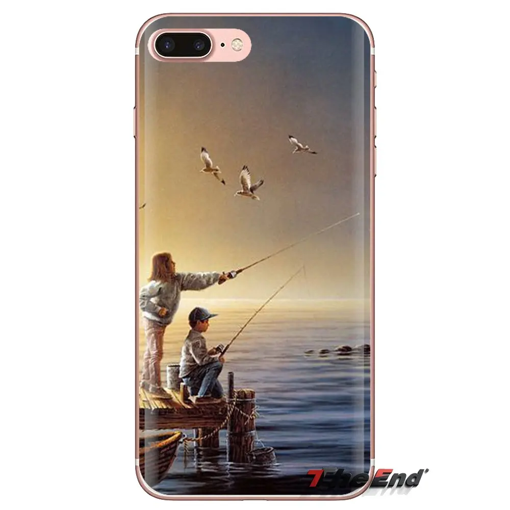 Для iPhone XS Max XR X 4 4s 5 5S 5C SE 6 6S 7 8 Plus samsung Galaxy J1 J3 J5 J7 A3 A5 мягкие чехлы для охоты рыбалки