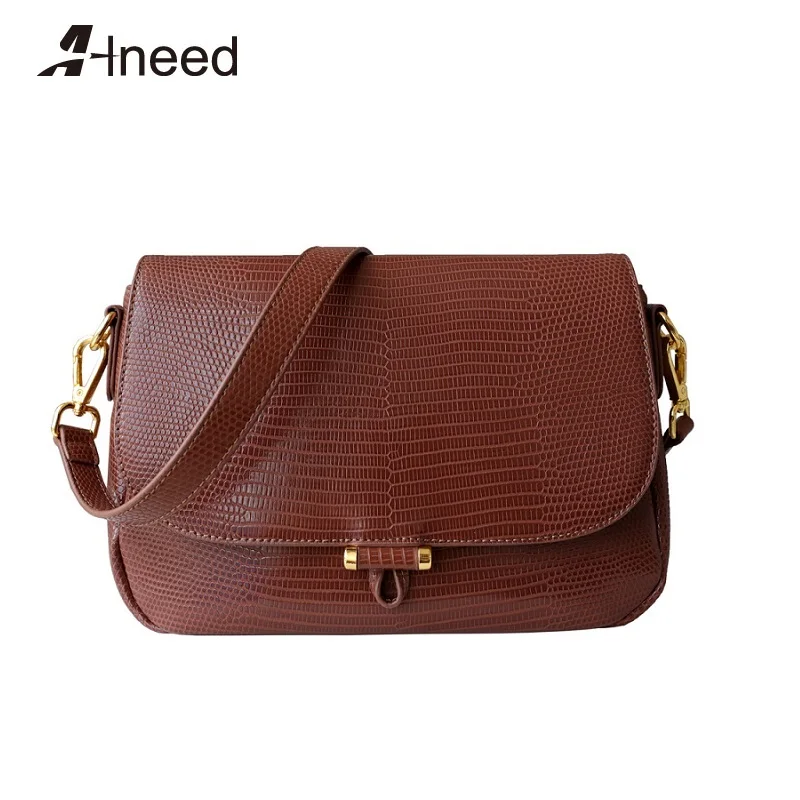 

ALNEED Genuine Leather Bags Serpentine Shoulder Bags Vintage Crossbody Bags Luxury Designer Handbags Top Quality Bags Brand Bags