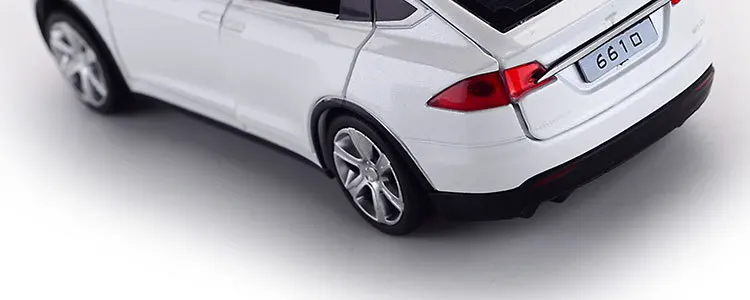 Литые автомобили Tesla SUV 1:32 модель автомобиля из металлического сплава моделирование откатные автомобили огни игрушки для детей Подарки для детей