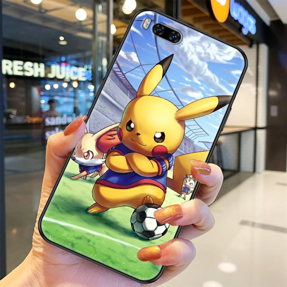 

Cute P-Pokemons cartoon Phone case For Xiaomi Mi Max Note 3 A2 A3 8 9 9T 10 Lite Pro Ultra black silicone back trend bumper soft