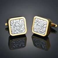 vintage classic style flower pattern high quality cufflinks for male buttons wedding cuff link fashion mens jewelry gift