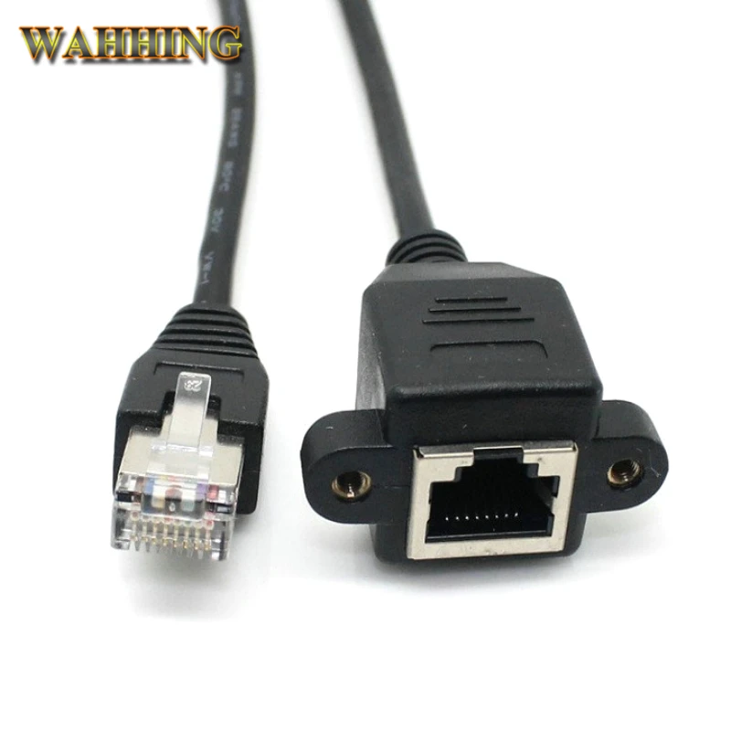 2 шт. 8Pin RJ45 мужского и женского пола Кабель-адаптер с замком винтов Панель