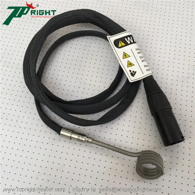 Нагреватель катушки для ногтей ID20mm 120V150W с 5-контактным разъемом xlr черный
