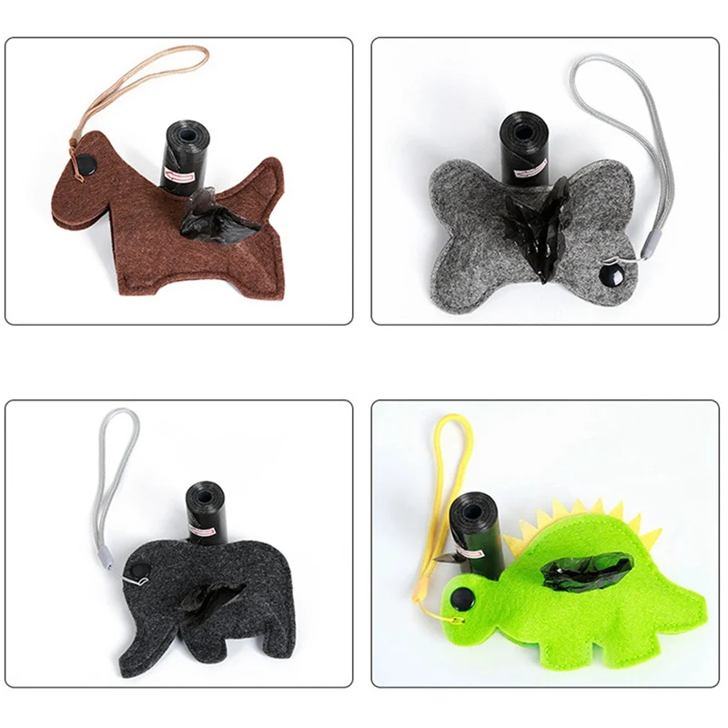 Портативная уличная Сумка держатель для уборки милые мешки отходов в форме