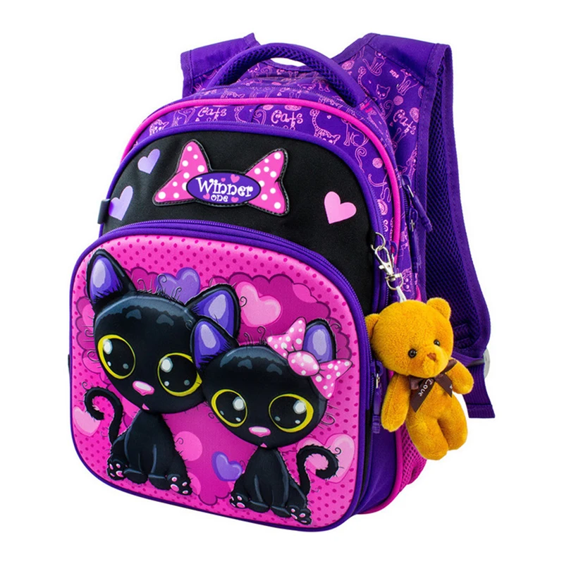 

Girls Backpacks Orthopedic 3D Cartoon Children School Bag For Boys School Backpacks Primary School Students 6-9Y Kids Satchels