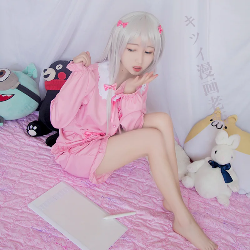 Аниме костюмы для косплея Eromanga-Sensei Изуми сагири розовые пижамы синяя куртка