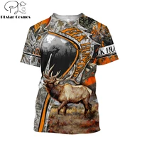 2021 summer hipster men t shirt beautiful cool elk hunting 3d printed harajuku short sleeve t shirt unisex casual tops tx0168