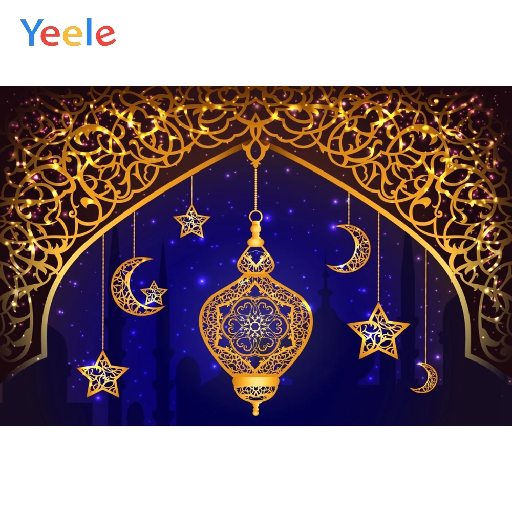 

Yeele EID мусульманский фон Золотая Луна Рамадан маленькие постеры для вечерние портрет фото фоны для фотостудии