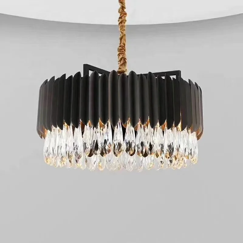 Роскошный светодиодный хрустальный Потолочный подвесной светильник для отеля