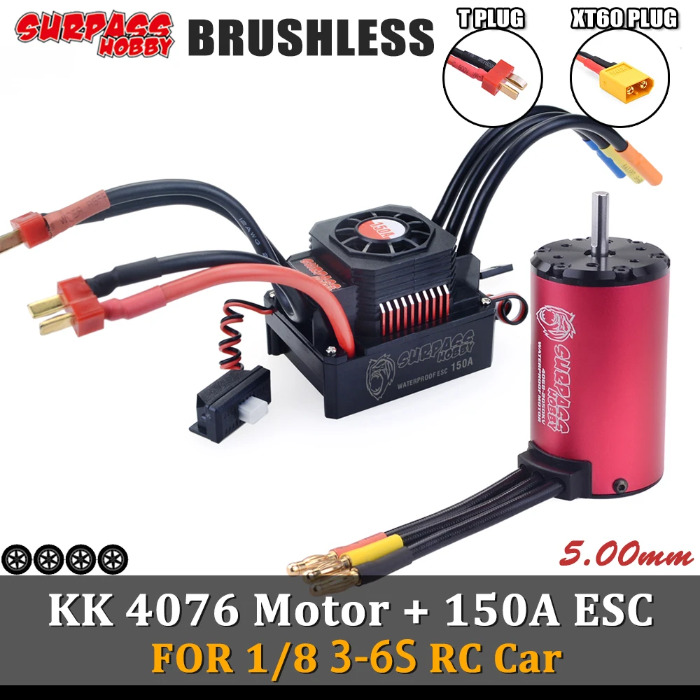 

Водонепроницаемый бесщеточный двигатель SURPASS HOBBY KK 4076, 1/8 А, ESC 3-6S для радиоуправляемой дрифтерной машины, ARRMA Wltoys LOSI Kyosho Hobao HPI HSP