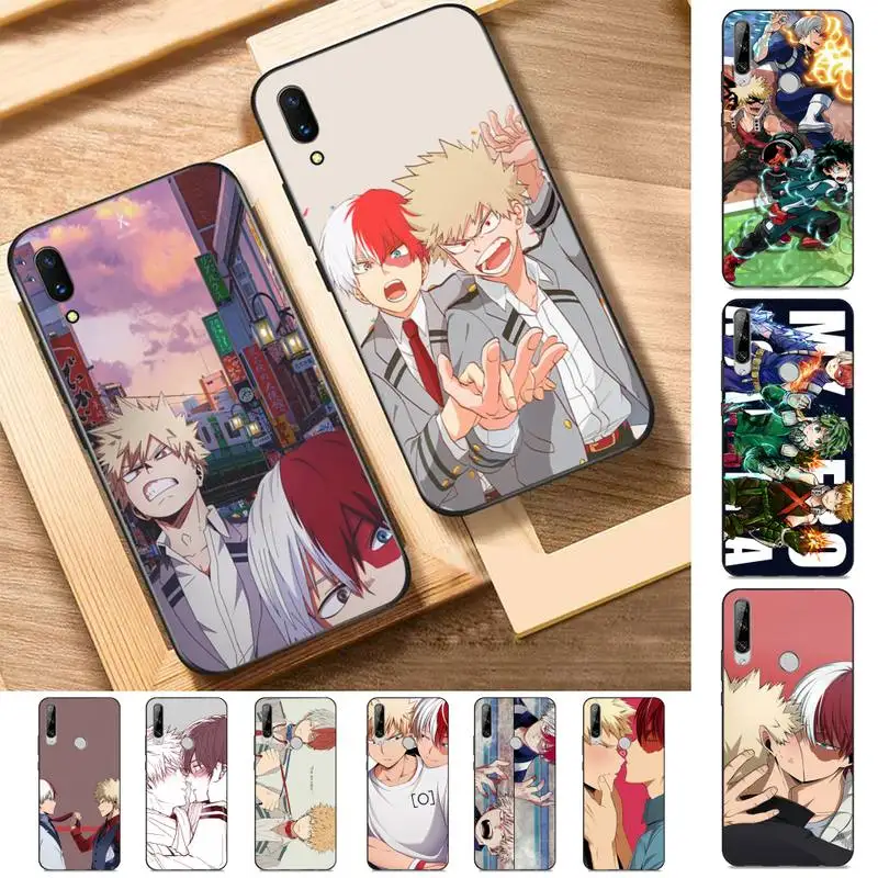 

My Hero Academia Shoto Todoroki Katsuki Bakugo Phone Case for Huawei Y 6 9 7 5 8s prime 2019 2018 enjoy 7 plus