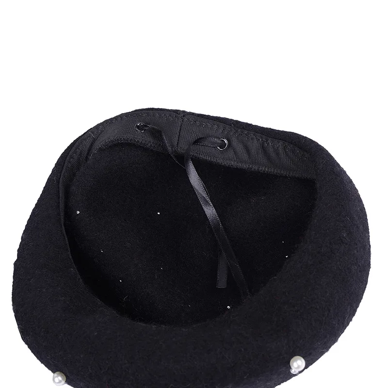 Берет шерстяной Женский однотонный на осень/зиму 100% | Аксессуары для одежды