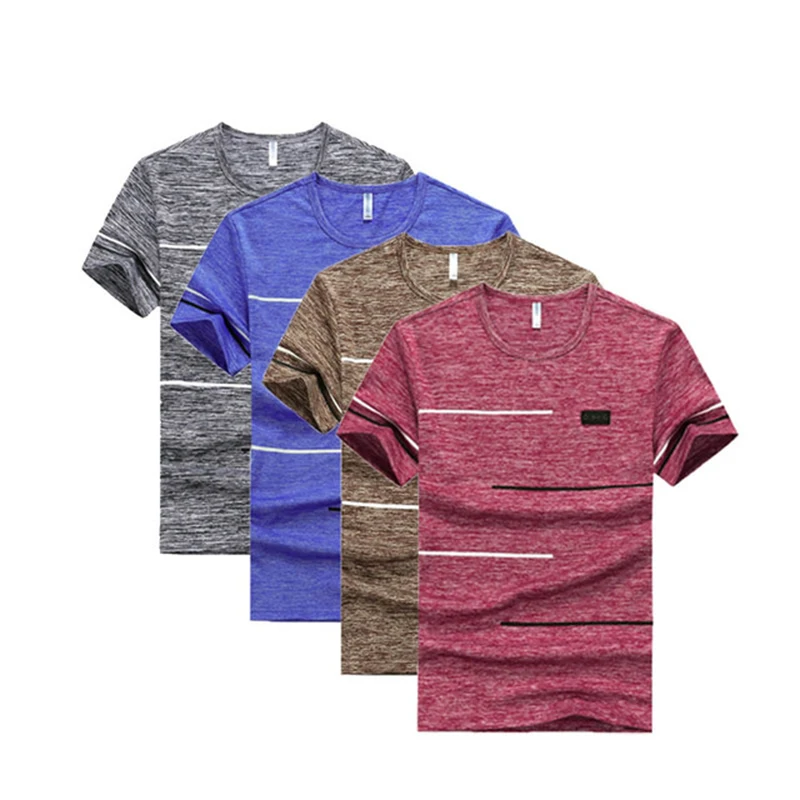 

Big Size 9XL New Summer Fashion Men Short Sleeve T Shirt Brand Mens Trend Casual T-shirt 4pcs/lot Quick Dry Top Tees Plus Size