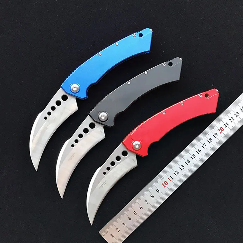 

Высококачественные ножи Karambits, складной нож с микрофоном, лезвие 166 D2, авиационный алюминиевый карманный тактический нож, инструмент для пов...