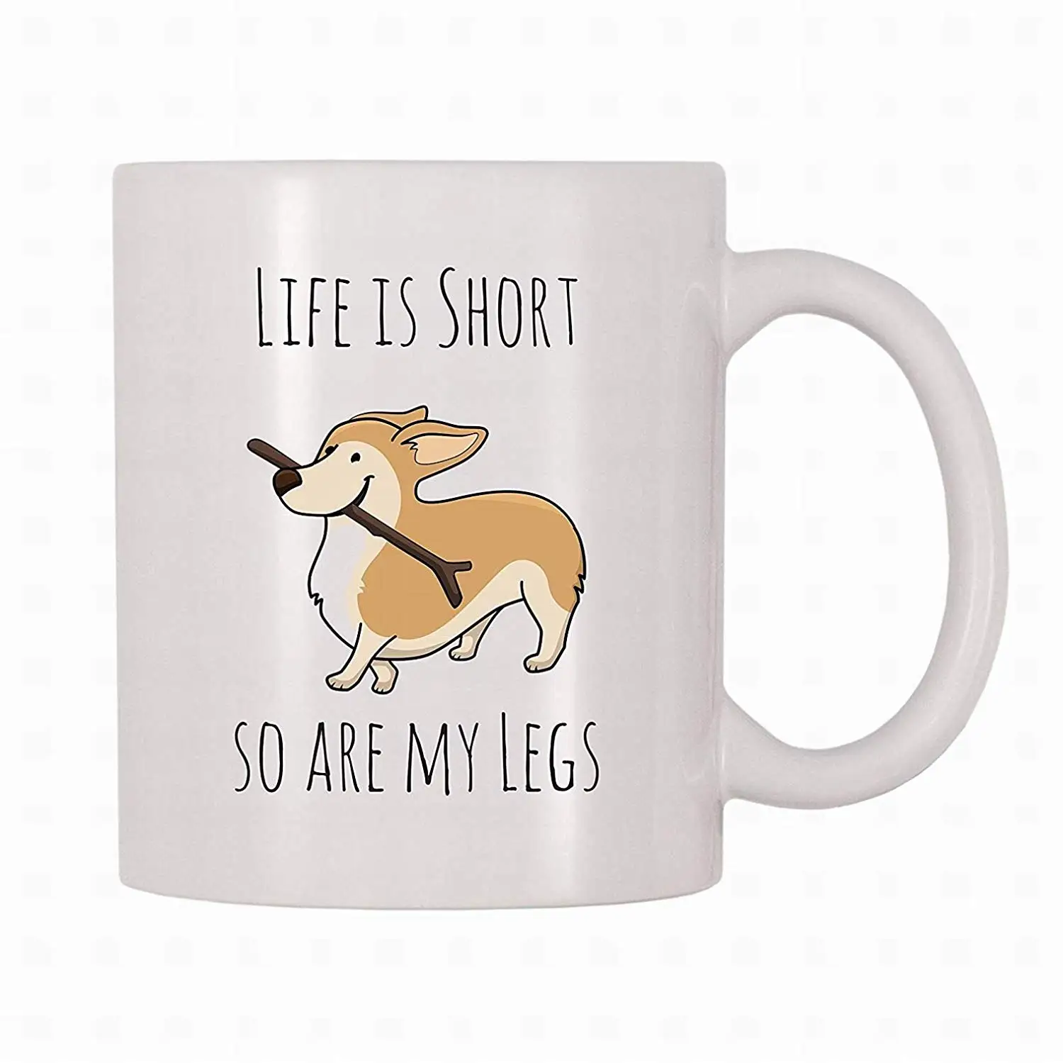 Жизнь короткая так же как и мои ноги корги ягодицы 11 унций забавная кружка для