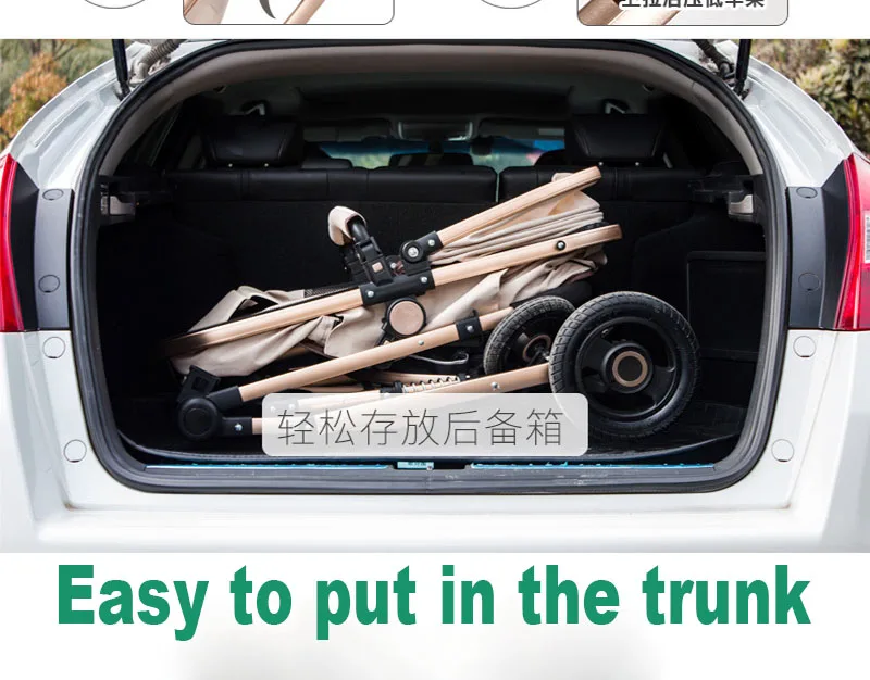 Детская прогулочная коляска с высоким пейзажем складная детская легкая для