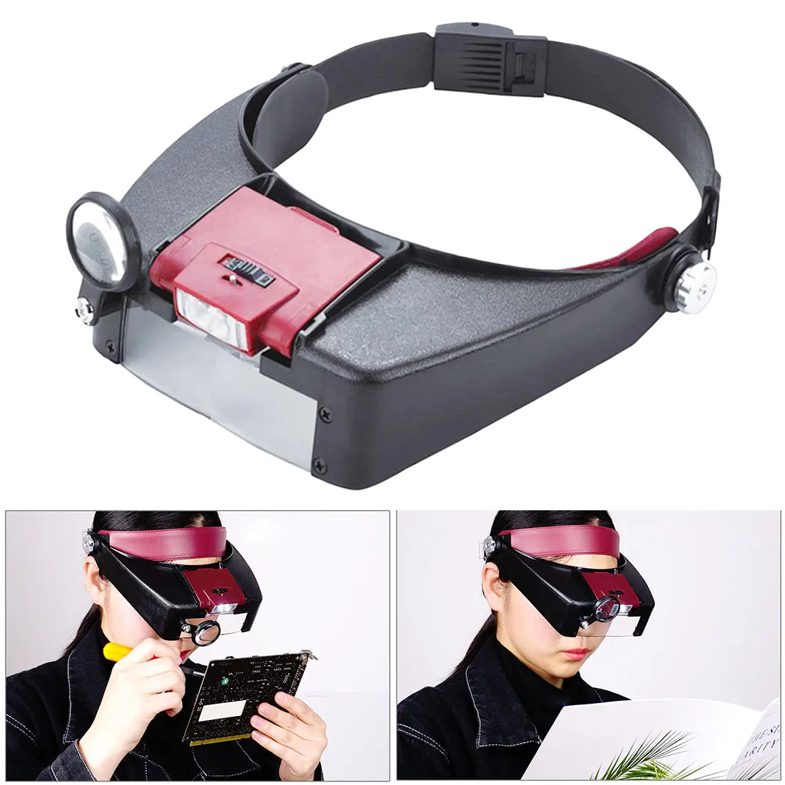 лупа с подсветкой Увеличительное светодиодный для ремонта часов светодиодное