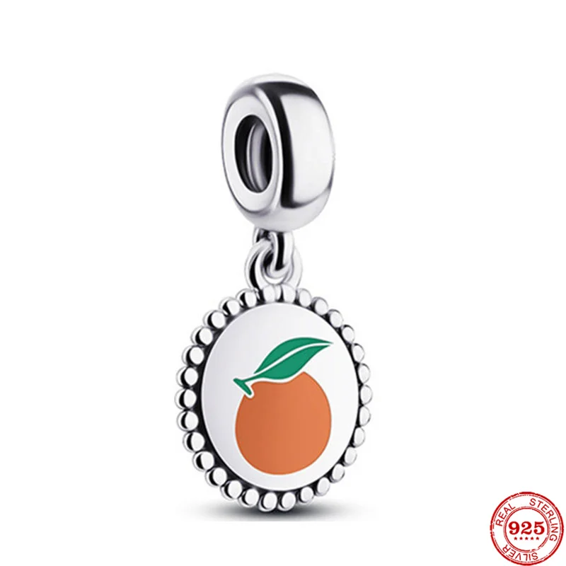 Женский браслет с шармами в виде сердца оранжевого цвета | Украшения и аксессуары