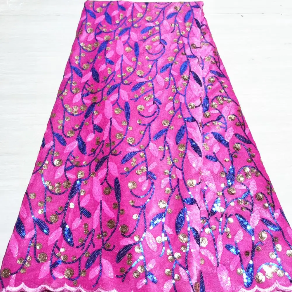 

african Sequins Velvet Lace Fabric 2020 high quality Lace Nigerian Velvet Lace Fabrics For Party Wedding Dress
