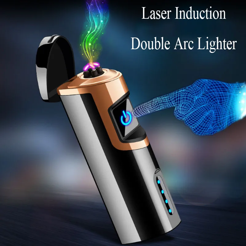 

Windproof Electric Lighter Infrared Laser Induction USB Plasma Lighter Gadgets for Men Cigar Arc Lighters Dropship Suppliers