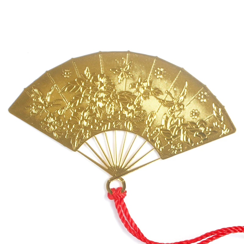 Золотые закладки в форме веера китайском стиле винтажные металлические