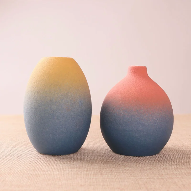 Chinese Vase Ceramic Flower Home Decoration Traditional Style Hydroponic Decor Gradient Wedding Gift | Дом и сад