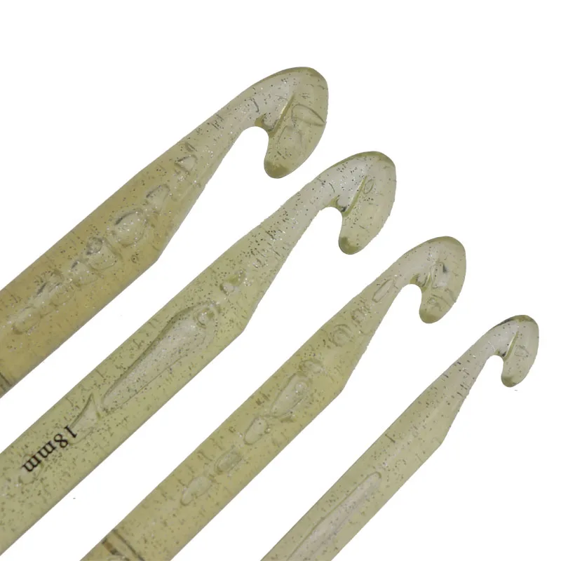 4 шт./компл. пластиковые акриловые крючки для вязания крючком 12 мм 15 18 20 | Вязание