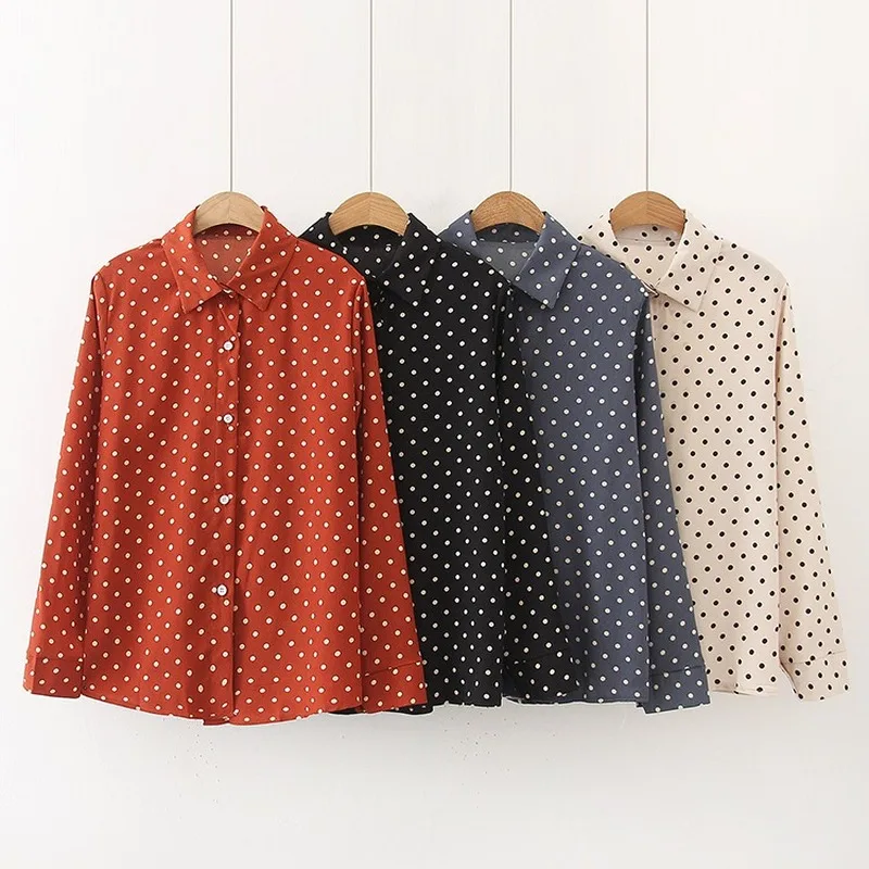 

2021 Spring New Pocket Shirt Women's Long Sleeve Loose Fashion Bottom Blusas Female Chiffon Clothing Vintage Tops Ladies 1018