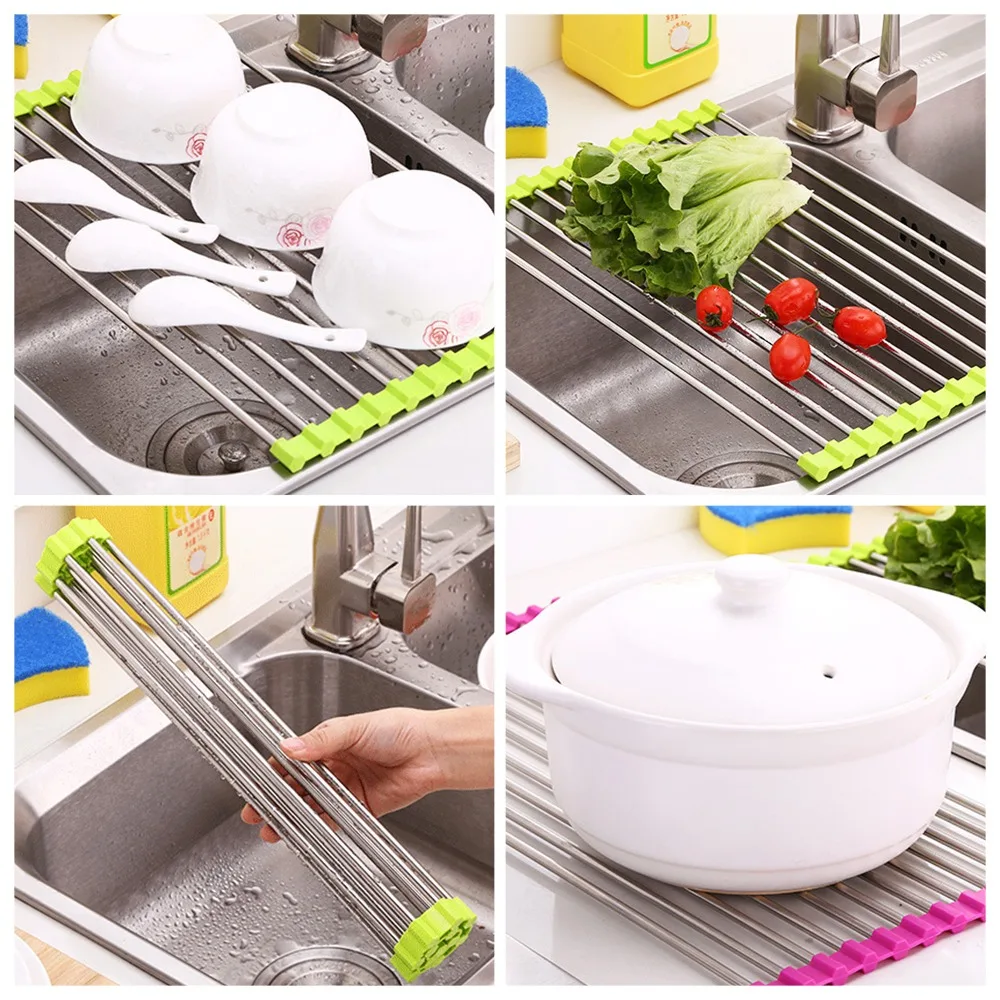 

Dish Drainer Sink Organizer Dish Drying Rack Plate Rack Sink Shelf Cutlery Drainer Towel Rack Tray Drainer Kitchen Accessories