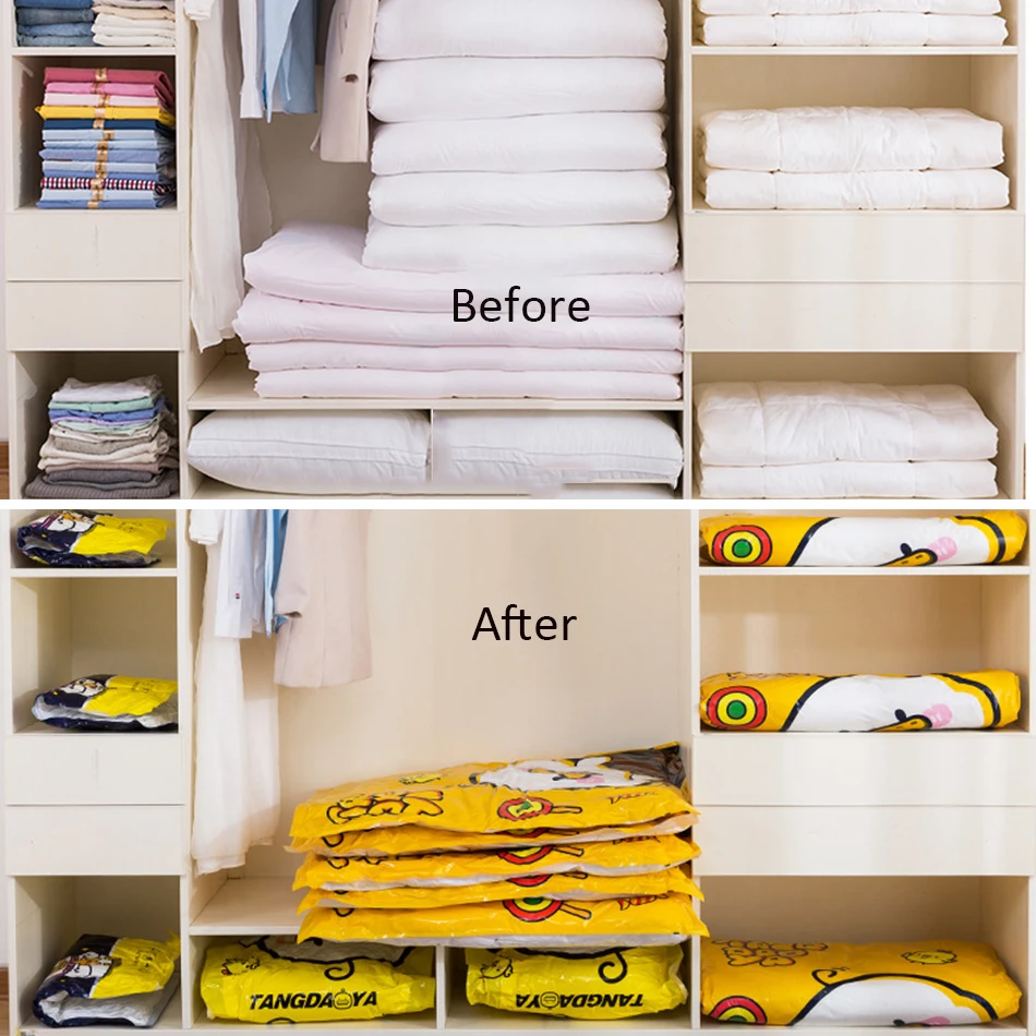 6/11 шт. утолщенные дорожные вакуумные мешки для одежды многоразовые