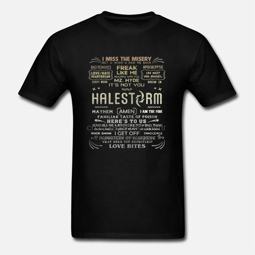 Мужская забавная футболка модная я пропускаю страдание удивление как Halestorm