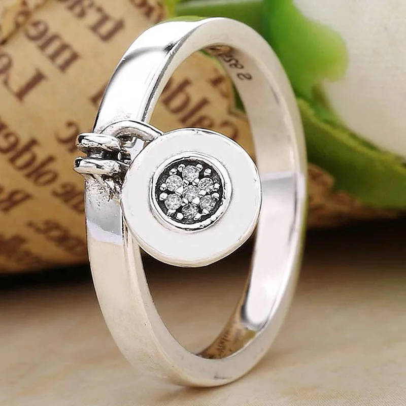 

Lorena Valentine's Day 925 Sterling Silver Original Signature Lock Rings With Crystal For Women Ring Wedding Party Gift