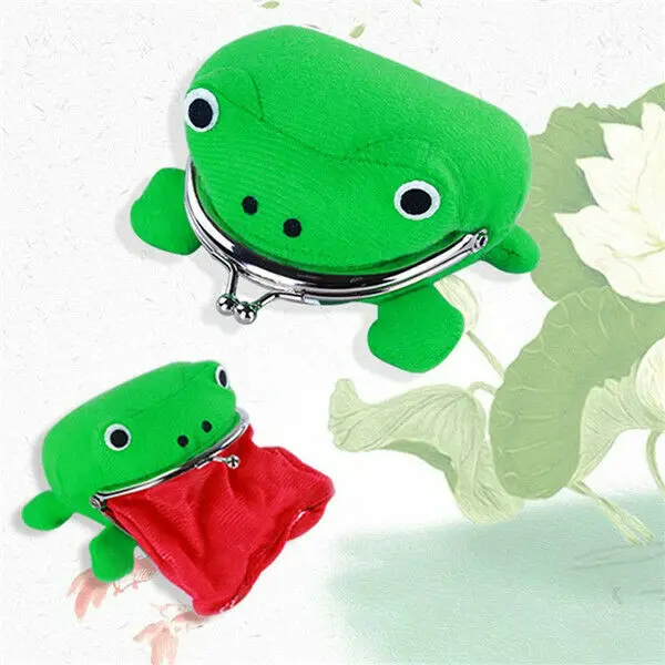 1PC Frog Coin Purse Pouch Soft Furry Plush Purses High Quality Fashion Hot Selling | Багаж и сумки