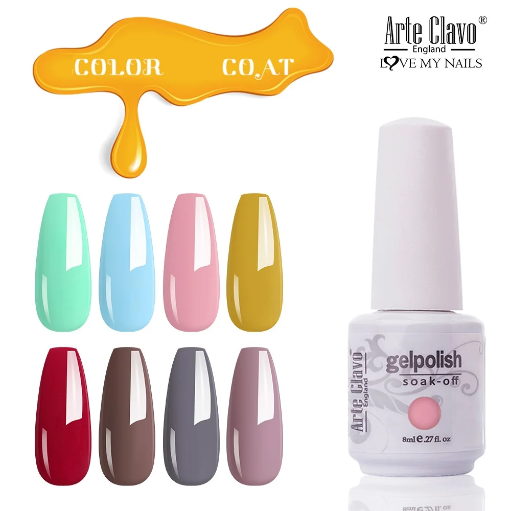 

Arte Clavo 115Colors Gel Nail Polish Pink Nude Style UV Soak Off UV Varnish Gel Polish Nail Art Design 8ml 1 Piece Gelpolish