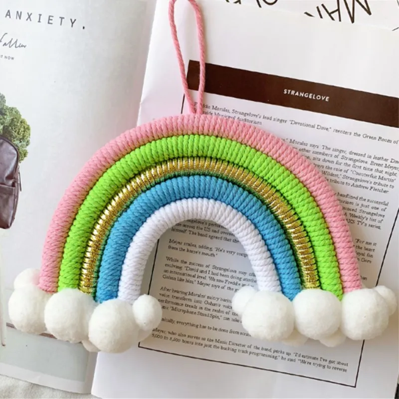 INS скандинавский ручной тканый фон с облаками для детской комнаты декорации