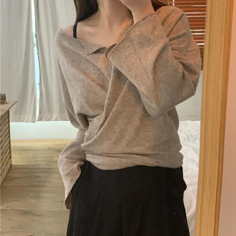 

Кардиган женский трикотажный, оверсайз, с V-образным вырезом, на пуговицах, CL636, Осень-зима 2020