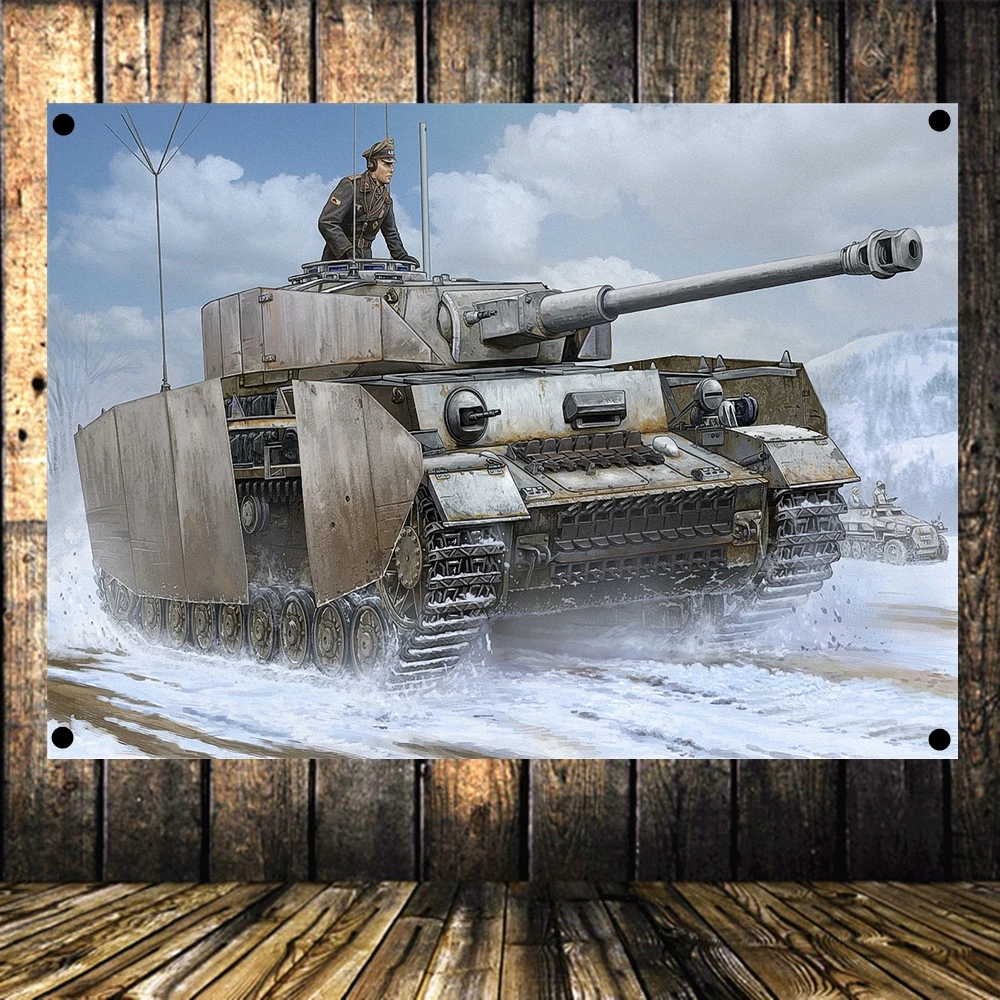 Рисунок вермахта танка тигра времен Второй мировой войны настенное искусство