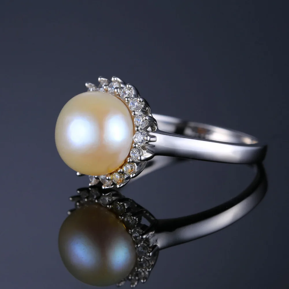 Free &gt&gt&gt&gt Fresh Water Pearl Solitaire Engagement Rings 925 Sterling Silver Fashion Jewelry | Украшения и аксессуары