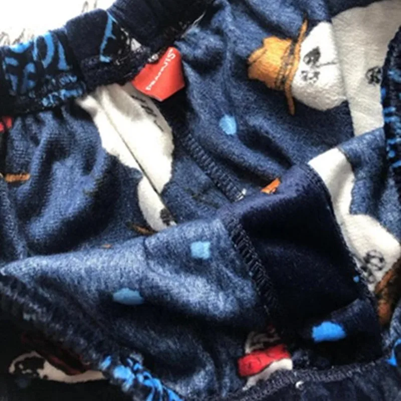 Men's Sleep Pants Cartoon Anime Flannel Trousers leisure spring and autumn lounge Sleep bottoms