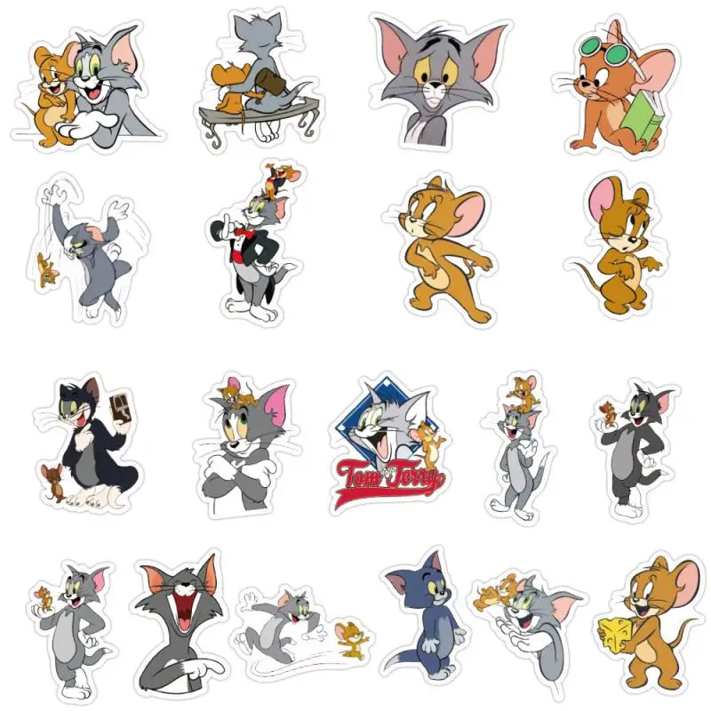 50 шт. аниме мультфильм Том Кот и Джерри наклейки для детей Ноутбук Канцтовары