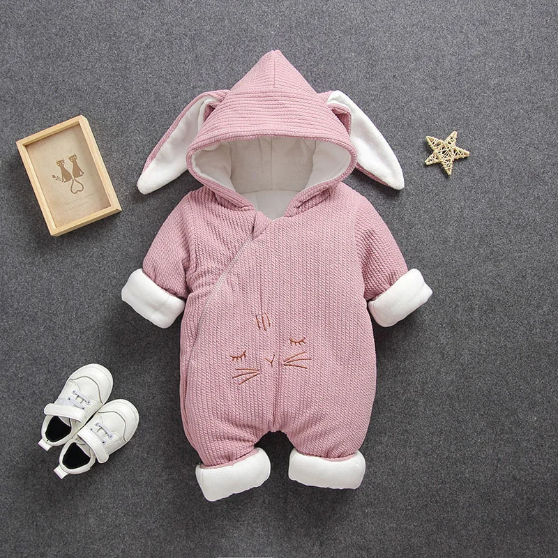 

2022 New Baby rompers Overalls Clothes Winter Boy Girl Garment Thicken Warm Pure Cotton Outerwear coat jacket kids Snow Wear